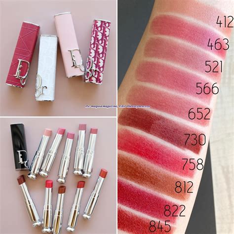 dior addict stellar shine 45|dior addict lipstick swatches.